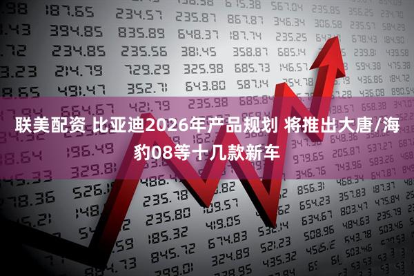 联美配资 比亚迪2026年产品规划 将推出大唐/海豹08等十几款新车