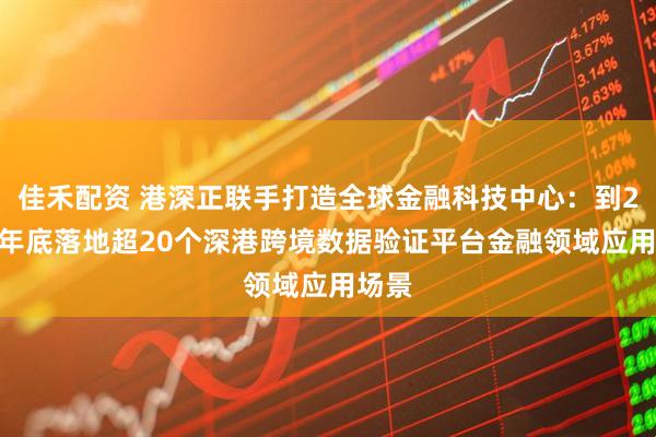 佳禾配资 港深正联手打造全球金融科技中心：到2027年底落地超20个深港跨境数据验证平台金融领域应用场景